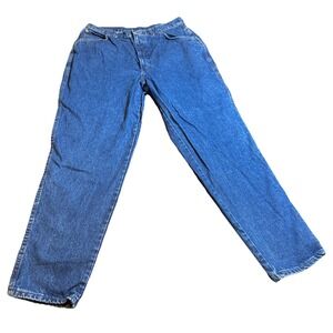 Vintage Chic Jeans Women's Size 20 Blue Denim High Rise Tapered Leg Made in‎ USA